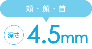 頬・顔・首 深さ4.5mm